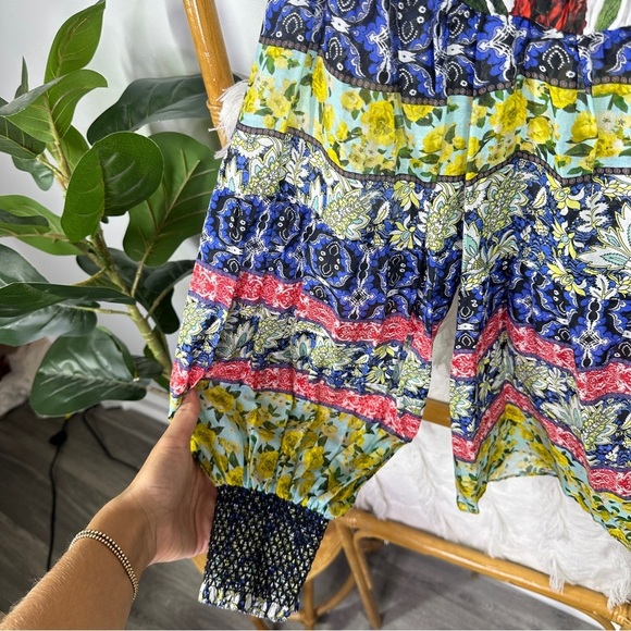 Alice + Olivia Marlyn Tie Neck Button Down Blouse sz XL - Picture 7 of 10